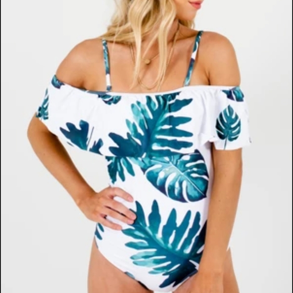 Zaful bathing suit palm pattern - Picture 2 of 6